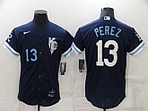 Royals 13 Salvador Perez Navy Nike 2022 City Connect Flexbase Jersey,baseball caps,new era cap wholesale,wholesale hats